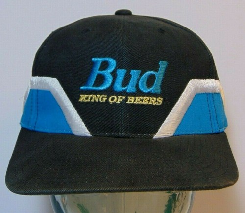Old Vintage 1990s Budweiser Bud Light Bud King of Beers Snapback Trucker Hat Cap