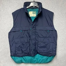 WearGuard Vest Men 2XL Navy Blue Nylon Workwear Utility Full Zip Sleeveless