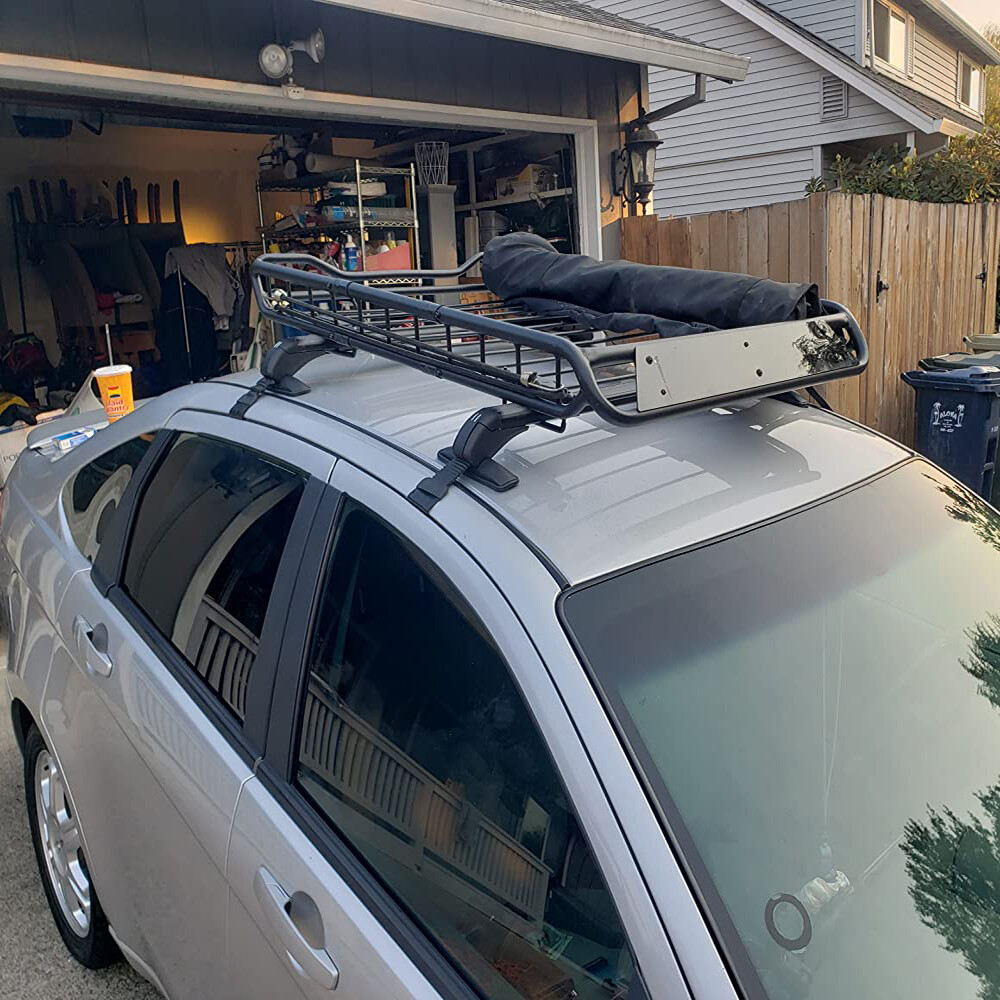 Car Top Roof Rack Cross Bars 43.3" Luggage Cargo Carrier w/ Lock For