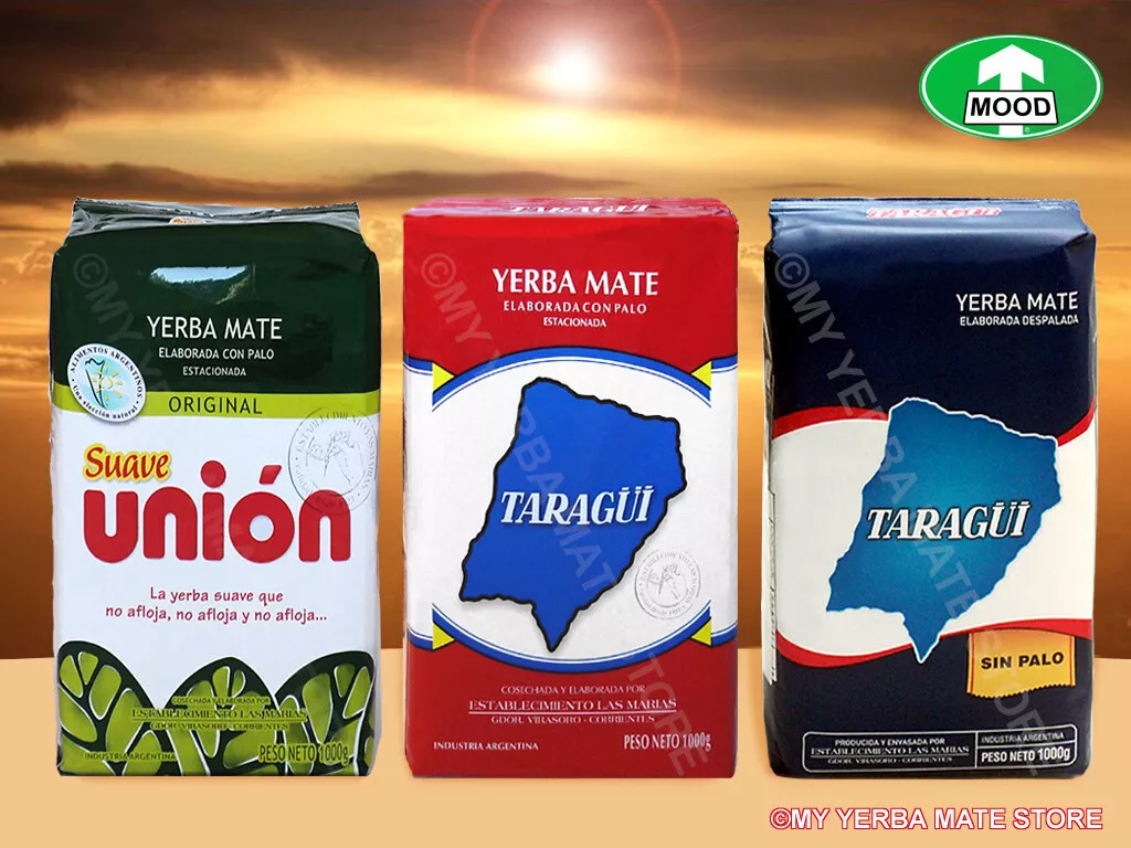 Canarias Yerba Mate Traditional Uruguay Yerba, 1 kg / 2.2 lb bag (pack of 3)