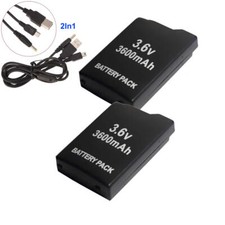 2x BATTERY 2IN1 Charge Data Cable FOR SONY PSP 1000 1001 1002 1003 1004 1006