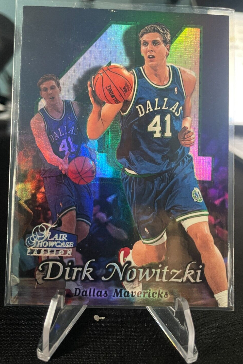 1998-99 FLEER FLAIR SHOWCASE PASSION ROW 2 #16 DIRK NOWITZKI RC DALLAS MAVERICKS