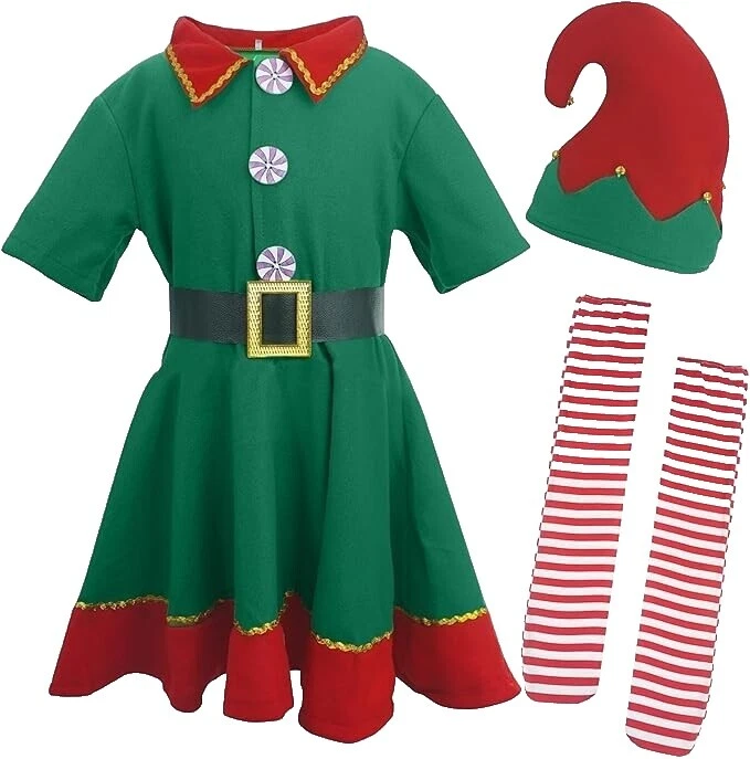 Vestido sintético de Navidad disfraces para Niñas