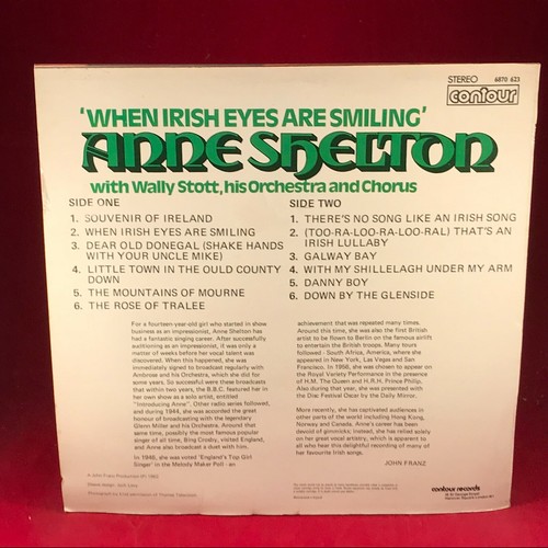ANNE SHELTON When Irish Eyes Are Smiling - 1974 UK vinyl LP Dear Old Donegal - Picture 2 of 4