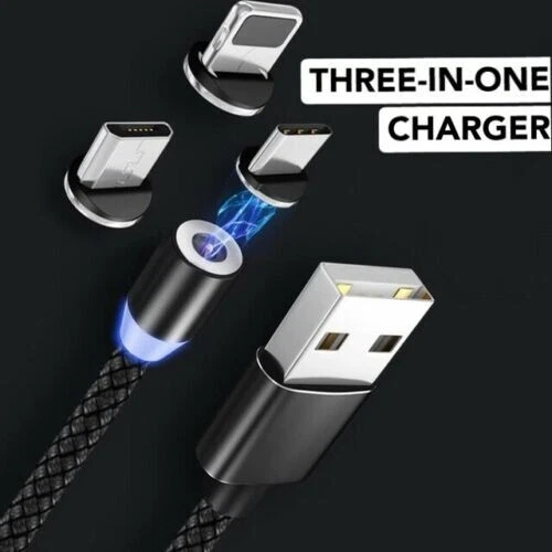 3in1 Charging Cable Fast Magnetic Charge For Iphone Android USB Type C Micro USB - Image 3 of 4