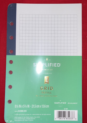 Undated AT-A-GLANCE 5.38'' x 8.5'' Emily Ley Grid Refill (EL100G-013)