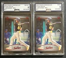 2023 Panini Chronicles Luminance Ethan Salas Bookend 001/100, 100/100 AGS Graded