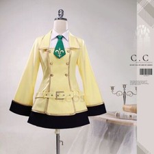 Anime Code Geass Shirley Fenette Set Pale Yellow Uniform Cosplay Costume Women
