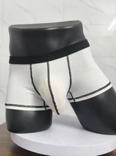 Men's Front Increased Pouch Boxer Trunks Breathable Low-rise Shorts Underwear