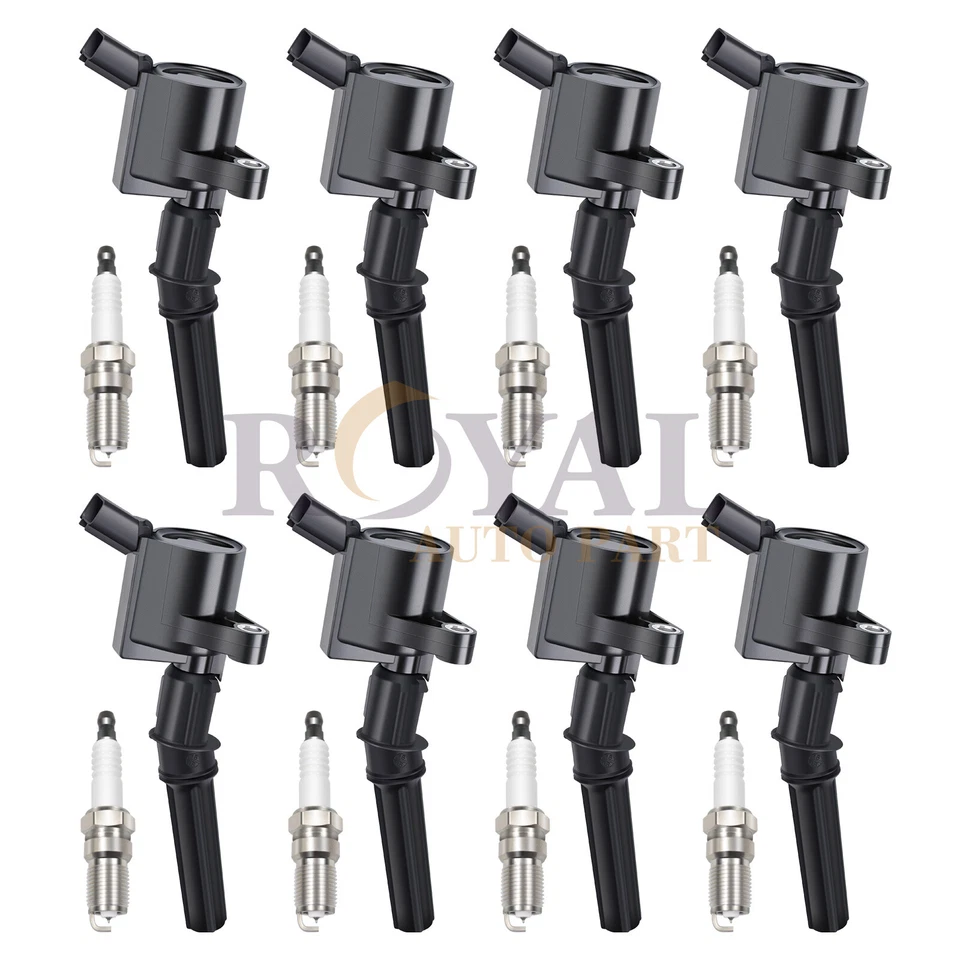 Motorcraft Spark Plugs SP493 Ignition Coils for Ford Lincoln Mercury DG508 4.6L Foto 2 de 4