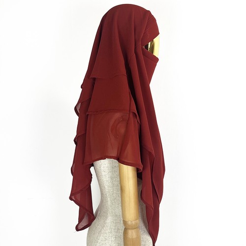 Muslimisches Damen-Chiffon Khimar Ready to Wear Hijab Kopftuch arabische Tücher Kopfbedeckung - Bild 22 von 35