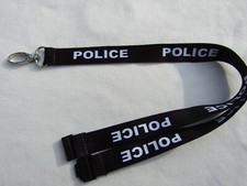 Police Black Lanyard with Safety Break for Badge ID Card Holder