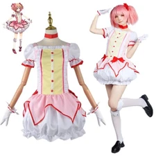 Puella Magi Madoka Magica Kaname Madoka Cosplay Costume Outfit Party Women Dress
