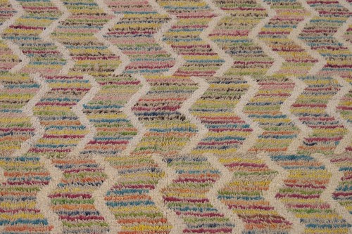 Chevron Pastel Color Wool Berber Handmade Moroccan Oriental Large Rug 9x15 - Picture 5 of 18