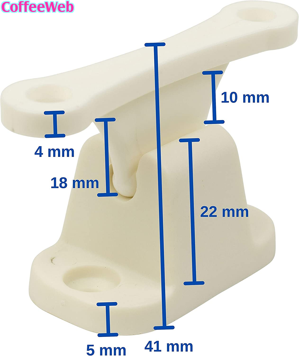 Fermo Porta Per Camper E Roulotte - Serratura Di Sicurezza Bianca