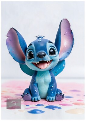 Lilo und Stitch Poster Druck Animiert Cartoon Kinder Wandbild Retro Wohndeko A4