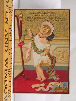 R.S Woodruff Pharmacist Cute Child Dress-Up Mirror Parlor Gloves Hat Scarves F38
