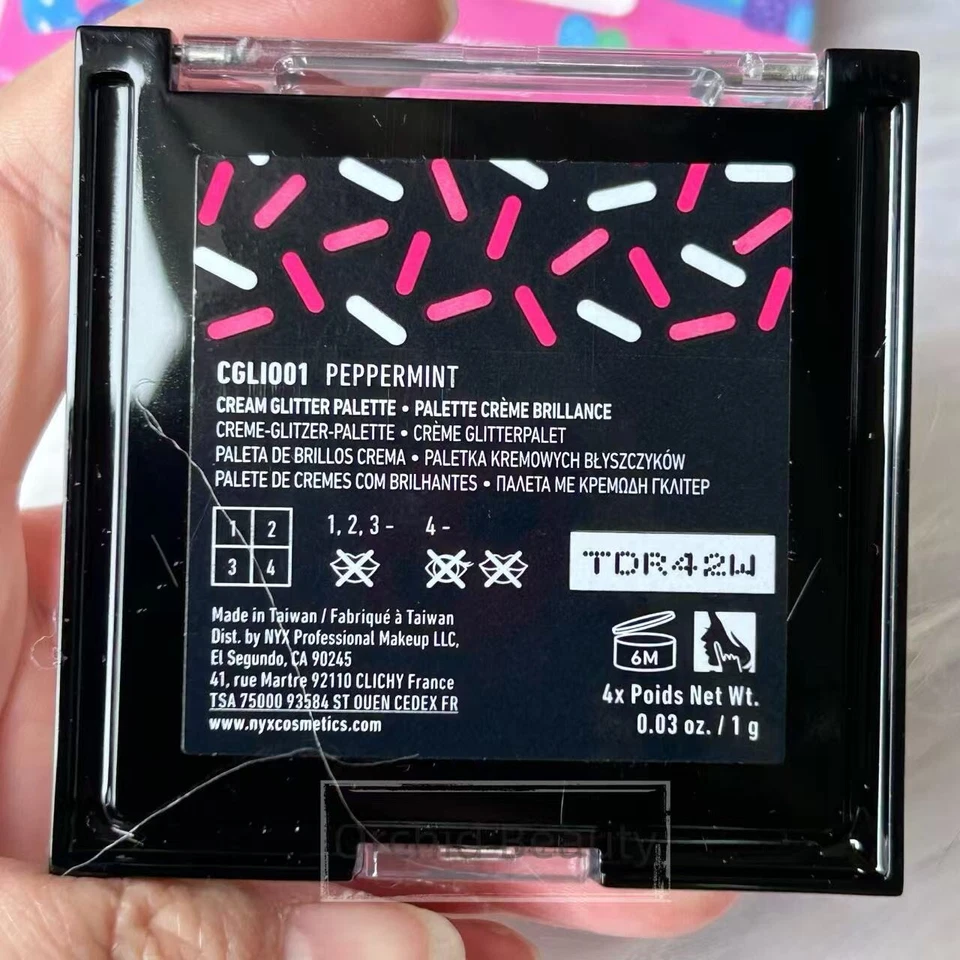 New NYX Sprinkle Town Cream Glitter Palette~Peppermint~Full size~Discontinued - Image 4 of 4