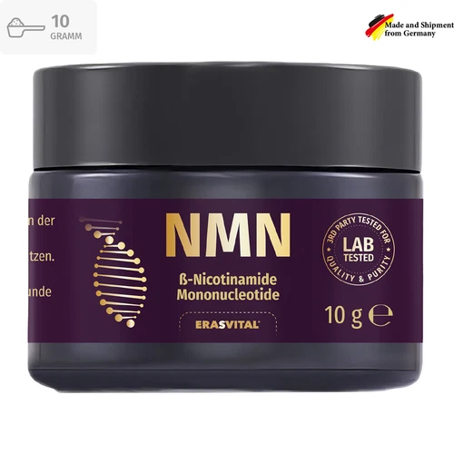 NMN Beta Nicotinamide Mononucleotide in Glass Jar 99.5% Purity with Dosing Aid