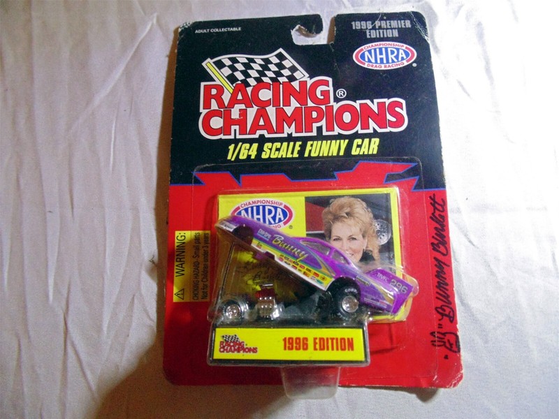 VINTAGE BUNNY BURKHATT AUTOGRAPHED 1/64 SCALE DIE CAST CAR