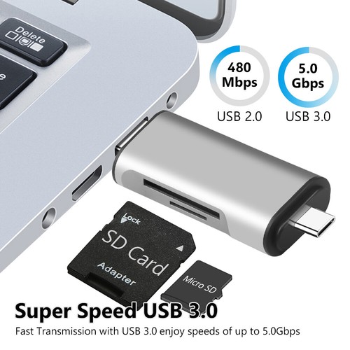 USB 3.0/Micro USB/Type C Card Reader SDHC TF Micro SD Memory Card OTG Adapter 1 - Picture 5 of 10