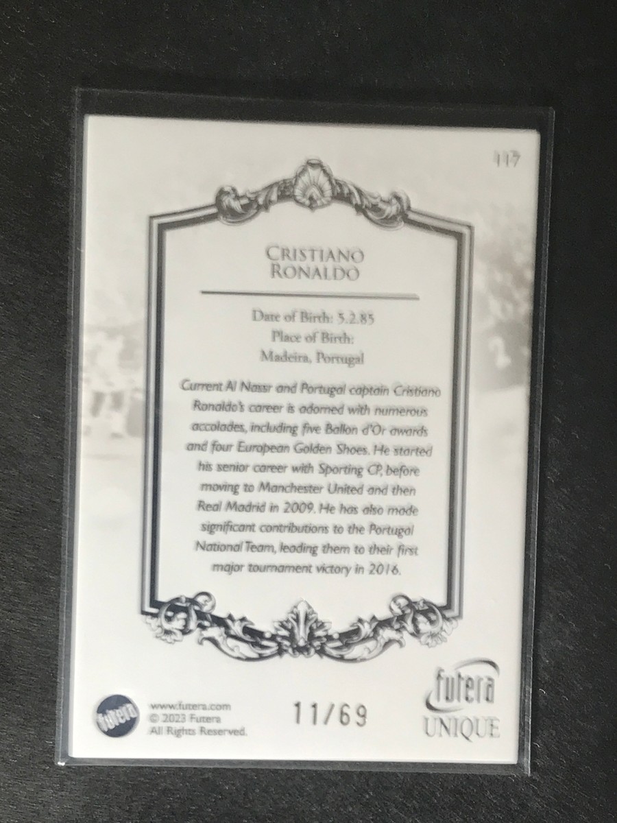 2023-24 Futera Unique The Greats Silver #117 Cristiano Ronaldo 11