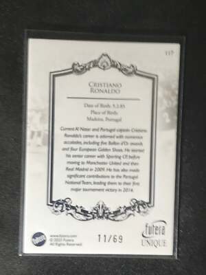 2023-24 Futera Unique The Greats Silver #117 Cristiano Ronaldo 11