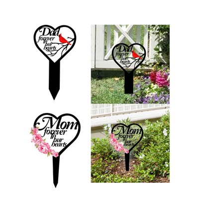 Angraves Placca Commemorativa Per Tomba A Doppio Cuore – Ricordo Per Partner, Con Decorazione Floreale E Diamanti, 17,5x13x8 Cm - 3