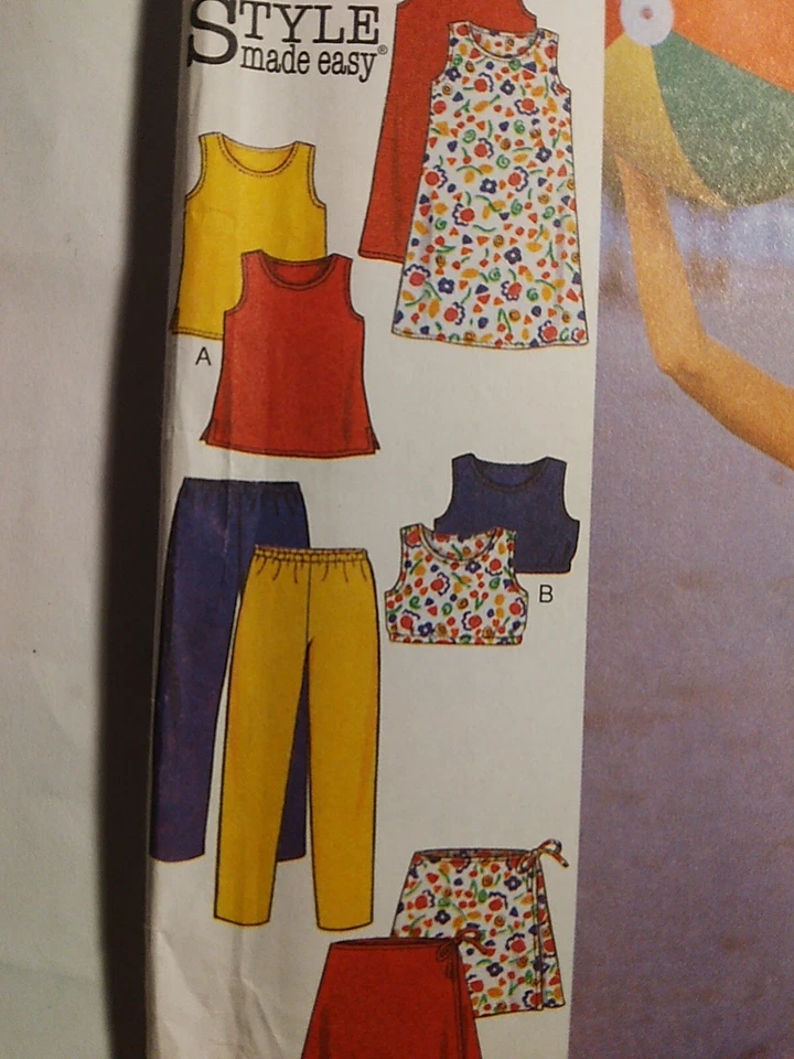 Dress Legging Pants Bra Top Skirt 7 - 12 Girls Style Kids Sewing Pattern 2839 UC - Image 2 of 4