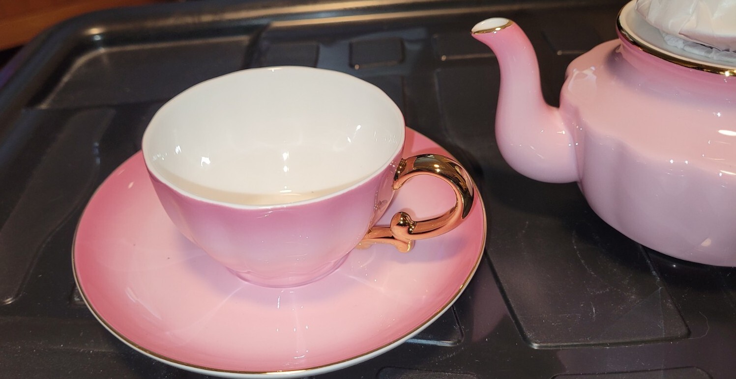 t2 tea Teapot Cup & Saucer Pink Tra For 1 Brand New In Box eBay