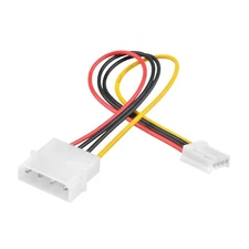 4-pin Molex Male (LP4) to 4-pin Floppy FDD Female (SP4) Power Adapter Cable