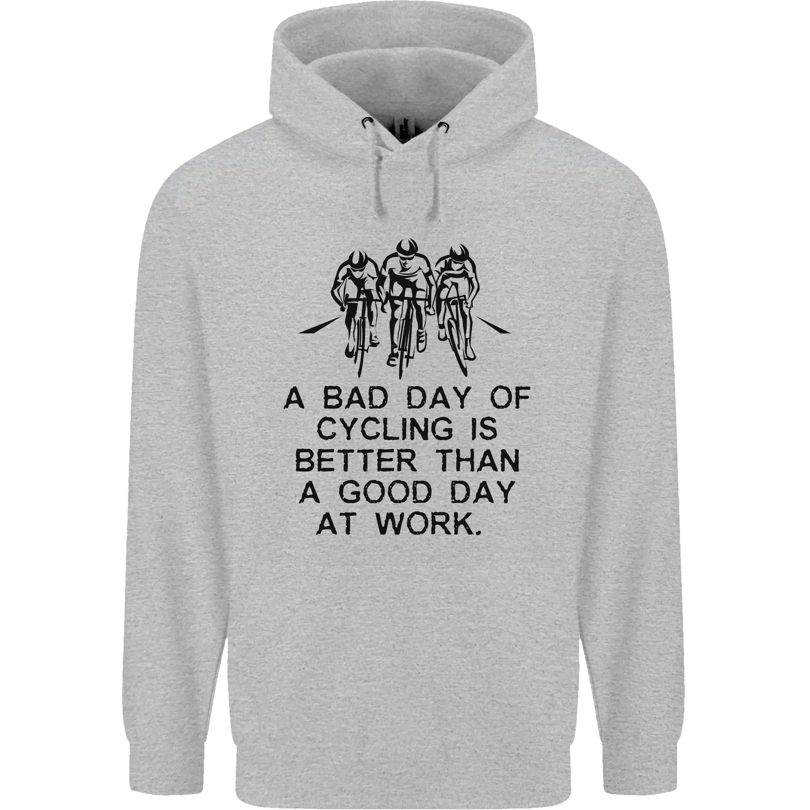 A Bad Day of Cycling Cyclist Funny Mens 80% Cotton Hoodie