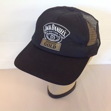 Vtg Jack Daniel's Old Time Tennessee Gold Black Mesh Trucker Cap Hat Old No 7