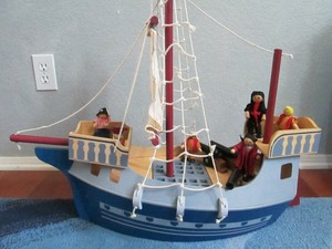 kids wooden pirate ship