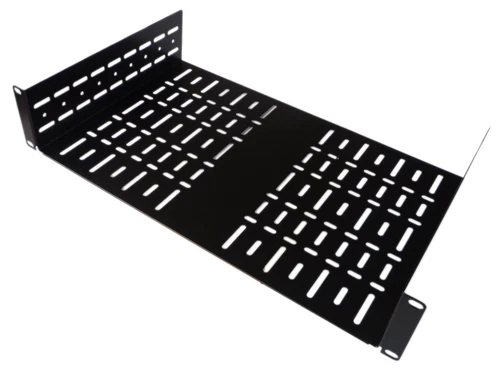 2U Rack Shelf 19 inch Vented Tray 280mm Deep