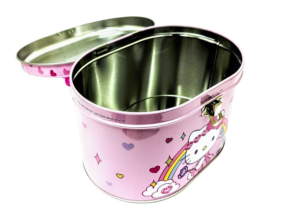 Hello Kitty Ovalado Llevar Todo con Asa de Cuentas, Rosa y Blanco, Cierre y Bisagra Foto 2 de 4