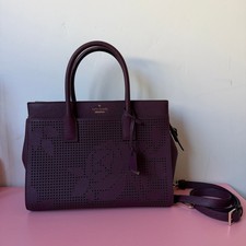 Kate Spade New York Cameron Street Perforated Candace Satchel in Deep Burgundy
