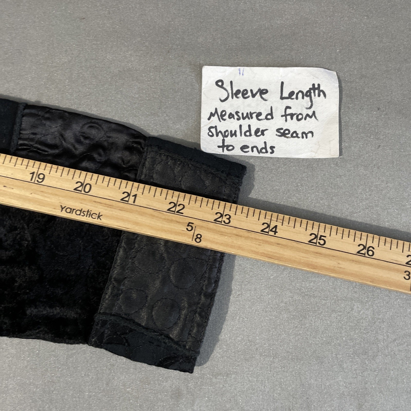 Dark Black Patchwork Jacket Size Small Velvet Emb… - image 12