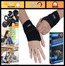 Adjustable Carpal Tunnel Wrist Brace 2-Pack, Reversible Support for Pain Relief