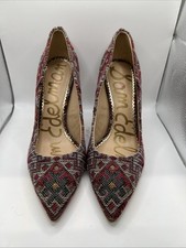 Sam Edelman Hazel Red Navajo Weave Pointy Toe Stiletto Pump Size 8