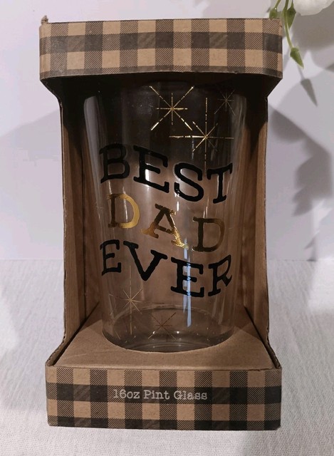 Retro Best.Dad.Ever. Personalized 16oz Pint Glass — Personalization Mall