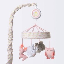Cloud Island Musical White Noise Crib Nursery Mobile Woodland Animals Excellent