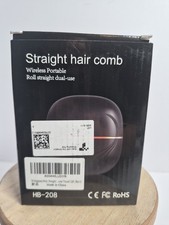Portable Mini Hair Straightening Comb Wireless Rechargeable Styling Brush