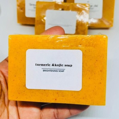 2-Pack Turmeric Glow Soap Bar - Lemon & Kojic Acid, Removing Dark Spots