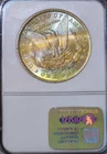 1885-O Morgan Silver Dollar NGC MS63 Binion EOR End Roll Toned Coin Old Holder