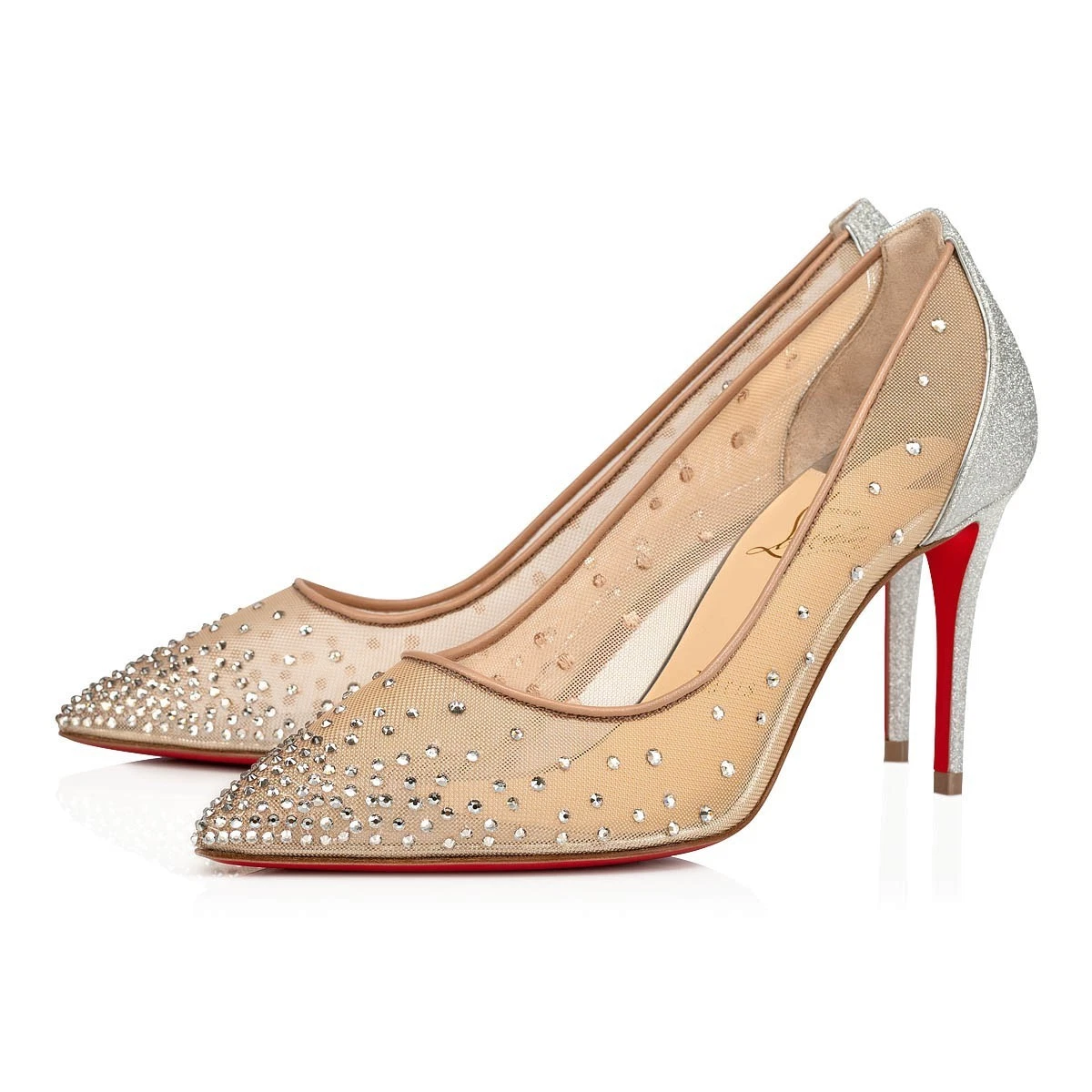 Christian Louboutin Strass Pump High (3-3.9 in) Heel Height Heels
