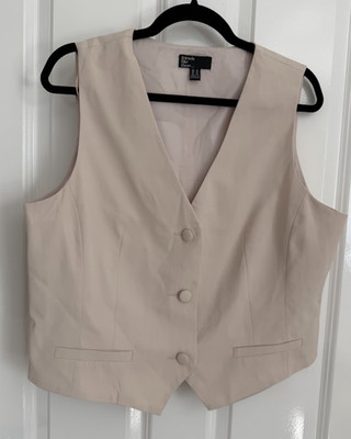 Friends Like These beige Weste Weste Gr. UK 16 US 12 maßgeschneidert neutral Gilet