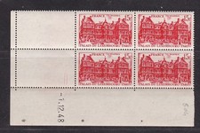TIMBRE 1948 FRANCE COIN DATE LUXEMBOURG N° 804-N**. TB-VSCAN RV-