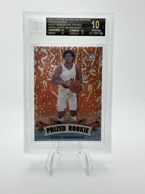 Scoot Henderson ONE OF ONE RC 2023 Leaf Metal Special Release BGS 10 PRISTINE💎