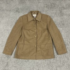 Talbots Coat Womens 4 Brown Camel Hair Classic Minimalist Lined Old Money Jacket